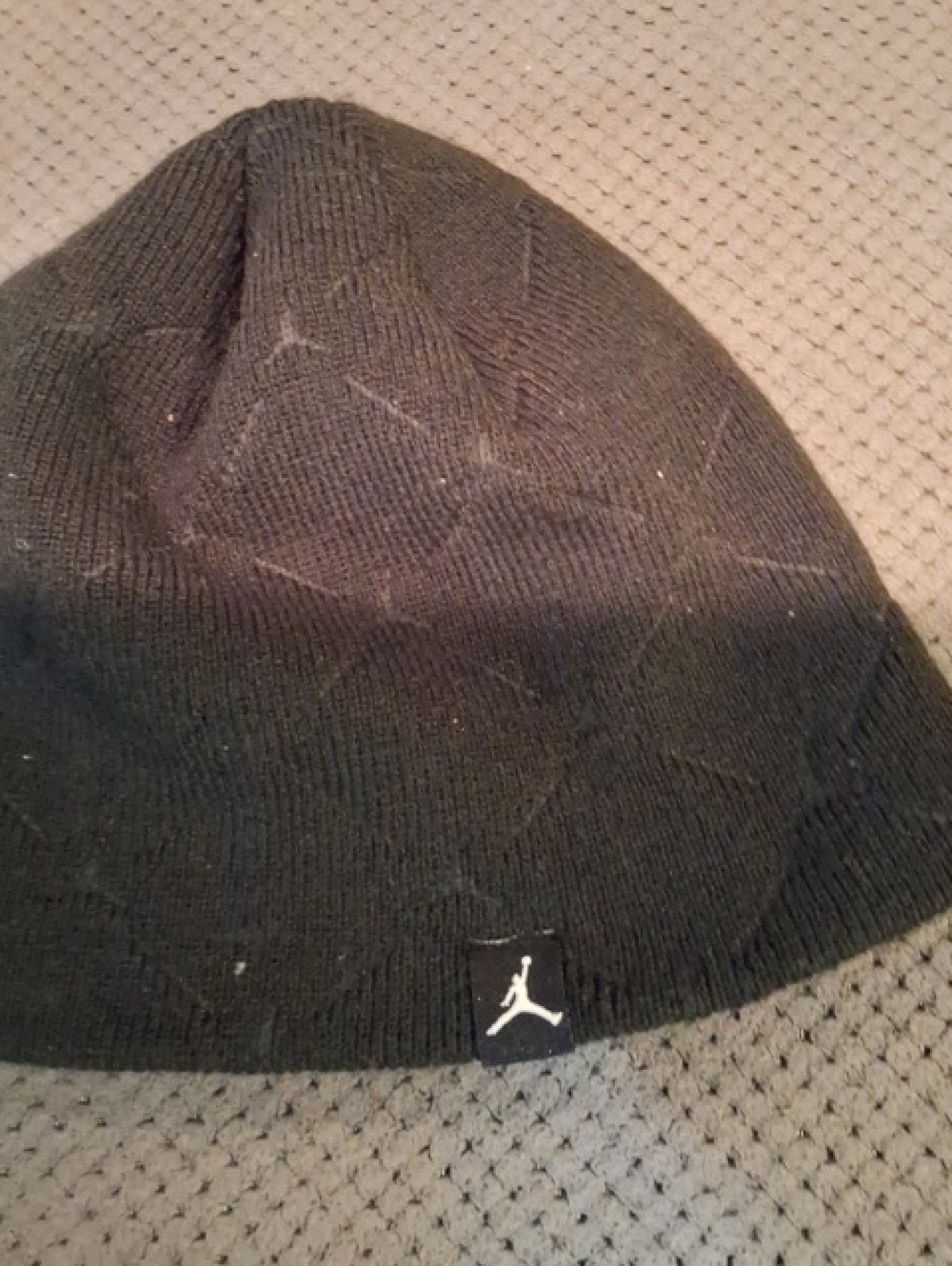Jordan Black Knit Beanie with Jumpman Tag